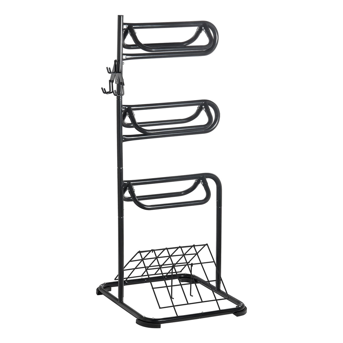 VEVOR Freestanding Saddle Stand, 30 x 30 x 68.5 in, 3 Tiers Saddle Rack, Heavy Duty Saddle Blanket Holder with Removable & Rotating Tiers, English & Western Saddle Rack for Tack Room Organization