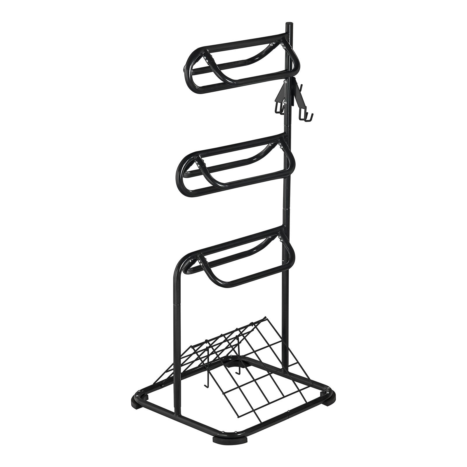 VEVOR Freestanding Saddle Stand, 30 x 30 x 68.5 in, 3 Tiers Saddle Rack, Heavy Duty Saddle Blanket Holder with Removable & Rotating Tiers, English & Western Saddle Rack for Tack Room Organization