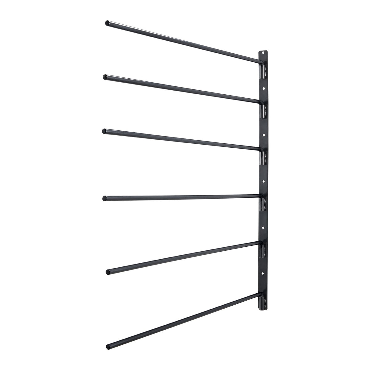 VEVOR Wall Mounted Saddle Rack, 30.9 x 29.9 x 5.5 in, Swing Out Saddle Holder, Six Tiers Horse Saddle Stand, Space Saving Horse Pad and Blanket Rack for Tack Room Organization Trailer Accessories