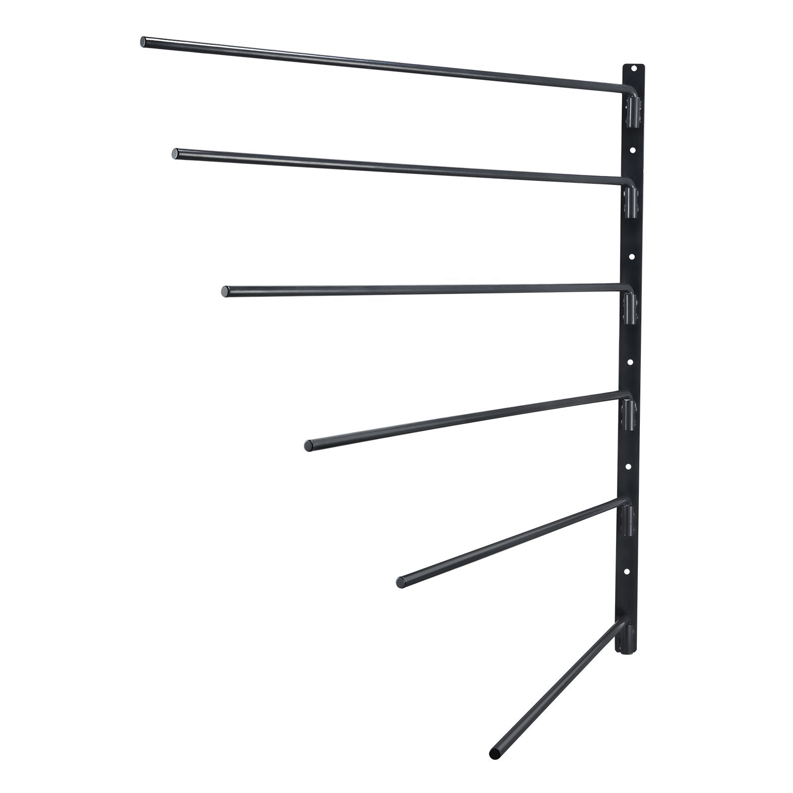 VEVOR Wall Mounted Saddle Rack, 30.9 x 29.9 x 5.5 in, Swing Out Saddle Holder, Six Tiers Horse Saddle Stand, Space Saving Horse Pad and Blanket Rack for Tack Room Organization Trailer Accessories