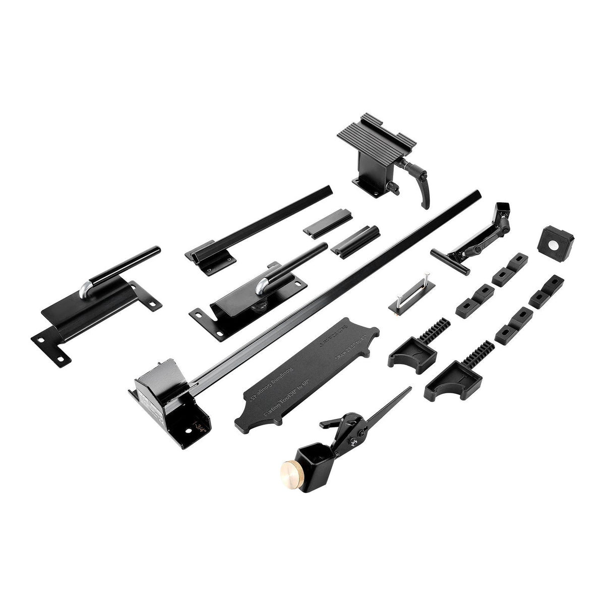 Pro Grind Sharpening System, Multi-Grind Sharpening Jig for 152mm &amp; 203mm Bench Grinder - with Platform Jig, Tool Rest Bar, Setup Block, Miter Slide, Micro Bevel Block, for Woodturning Tools