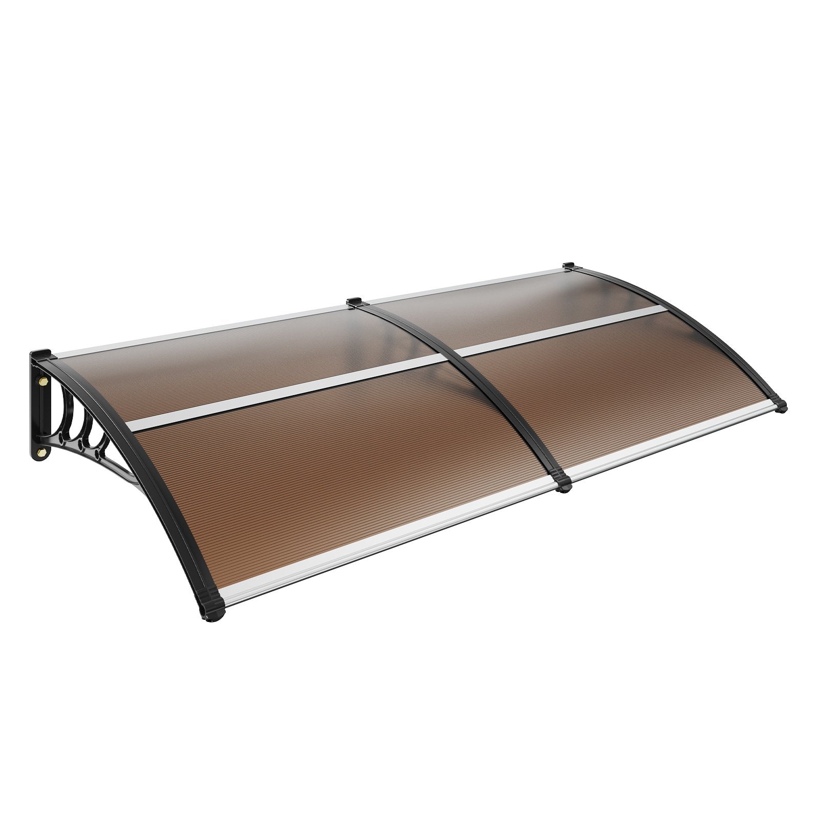 VEVOR Window Door Awning Canopy 965 x 1987 mm, UPF 50+ Polycarbonate Entry Door Outdoor Window Awning Exterior, Front Door Overhang Awning for Sun Shutter, UV, Rain, Snow Protection, Hollow Sheet