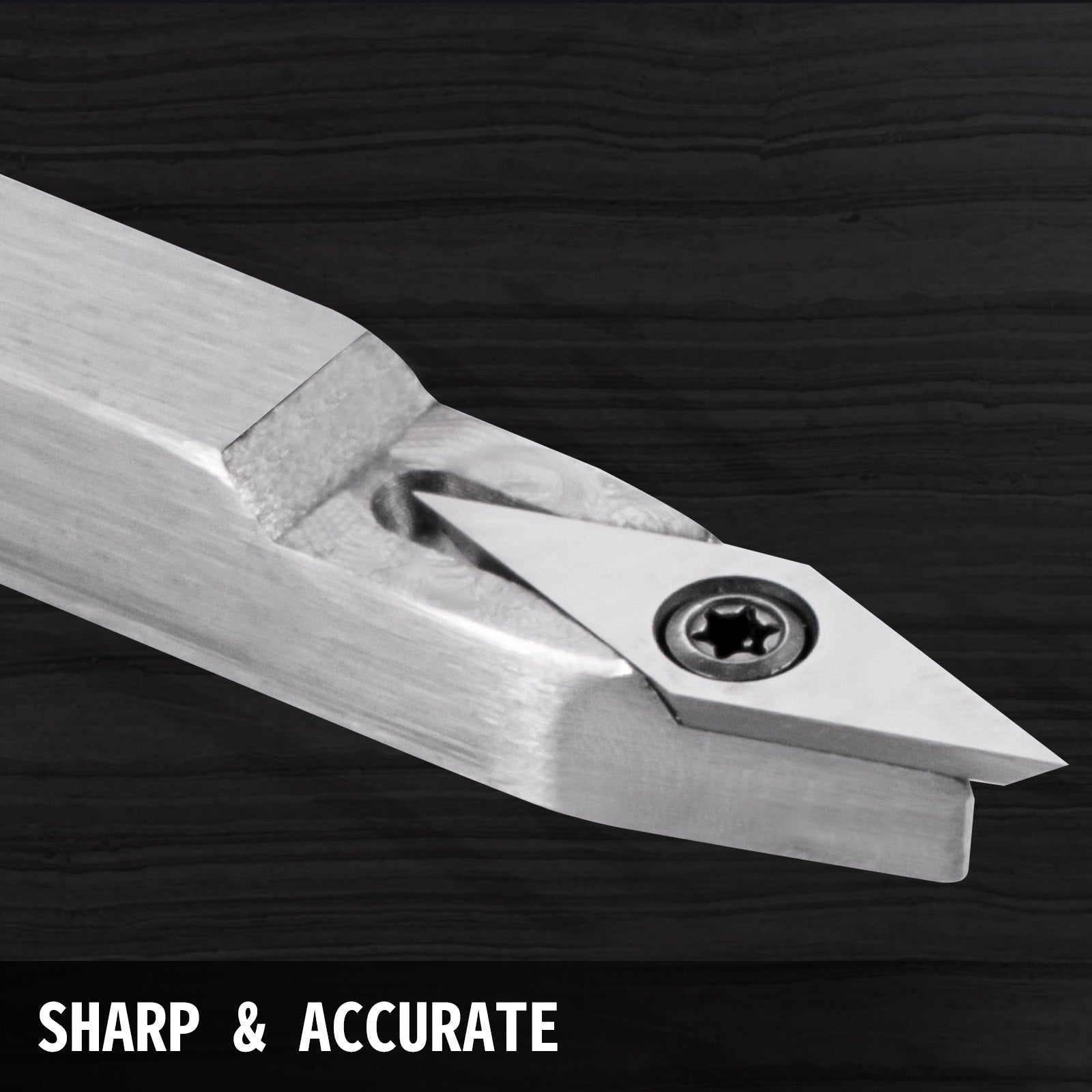 VEVOR Wood Turning Tools for Lathe 4 PCS Set, Carbide Lathe Tools with Diamond Shape, Round, Square Cutters, Turning Lathe Chisels with Comfortable Grip Handles Lathe Tools for Craft DIY Hobbyists