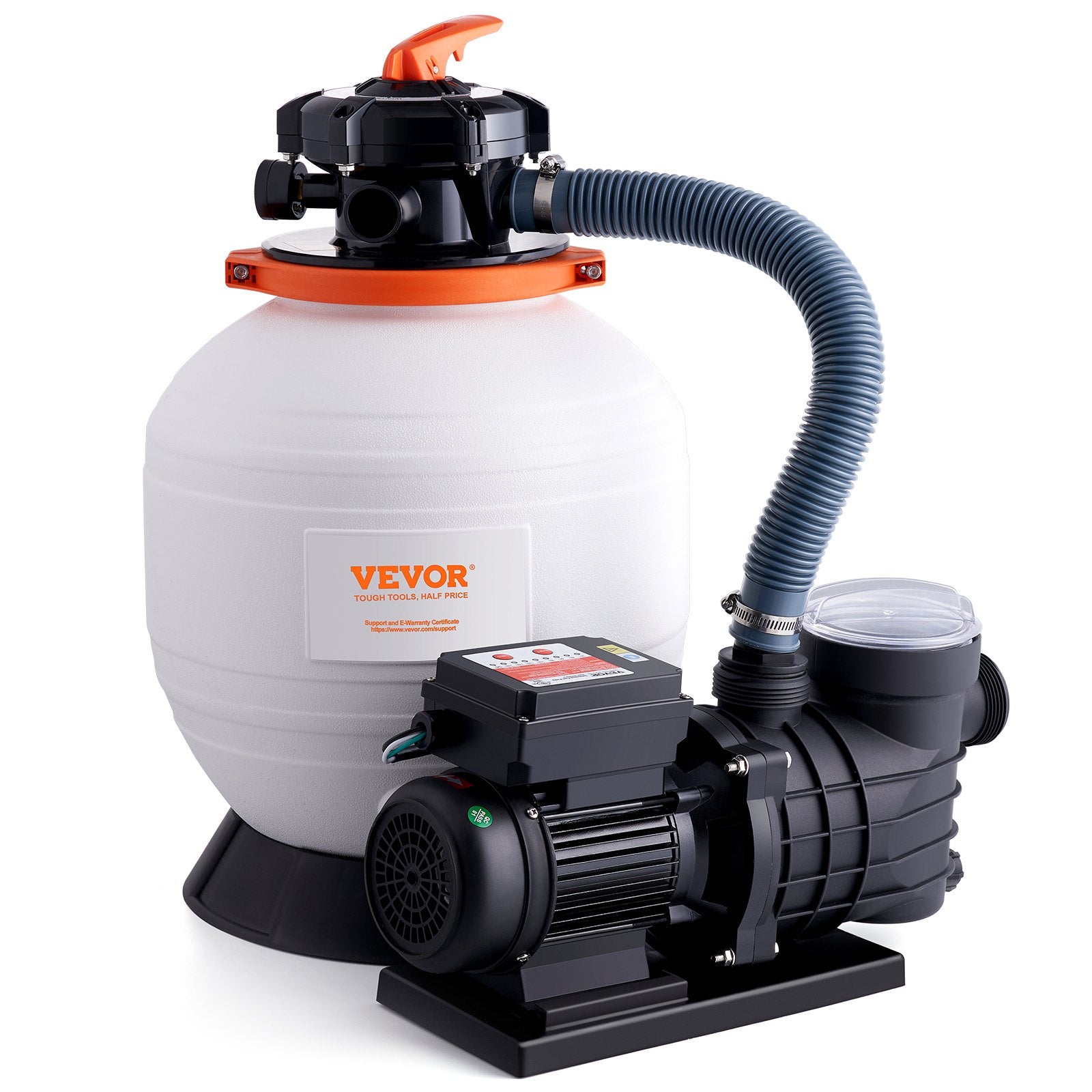 VEVOR Sand Filter Above Ground with 450W Pool Pump 13,000 L/H Flow 6-Way Valve