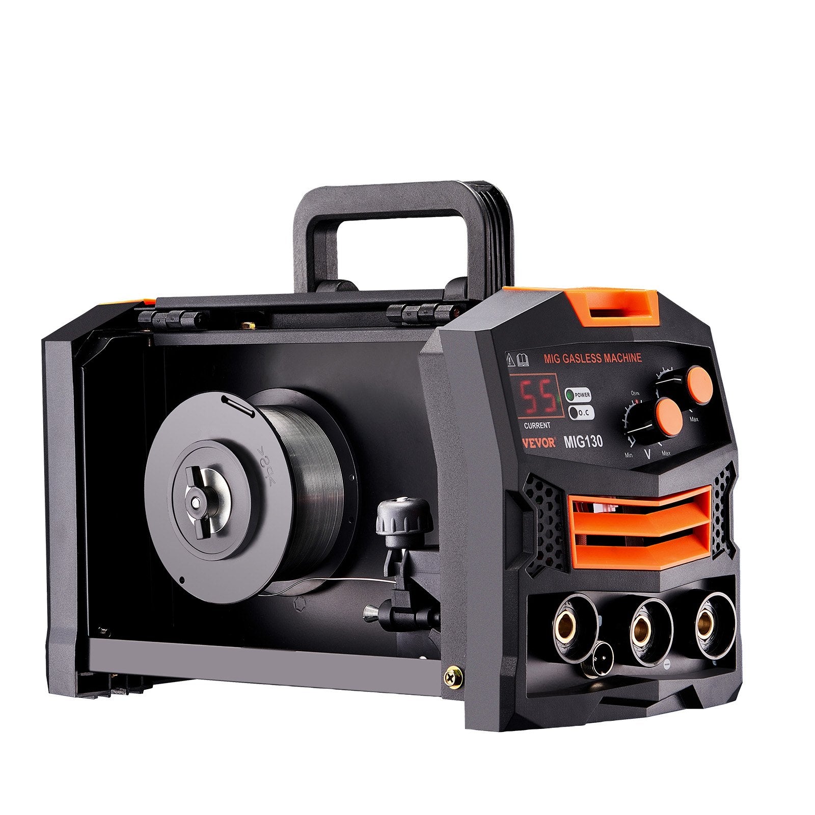 VEVOR MIG Welder 130Amp Gasless Flux Core Mig Welding Machine with IGBT Inverter