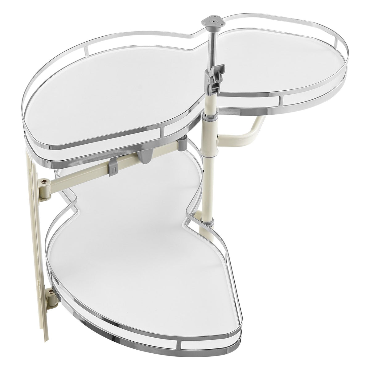 VEVOR Swing Left Blind Corner Cabinet, Pull Out Organizer for 36 inch Width Blind Cabinet, 2 Tier Height Adjustable Swing Tray, Soft Close Kitchen Cloud Blind Organizer, Left Open