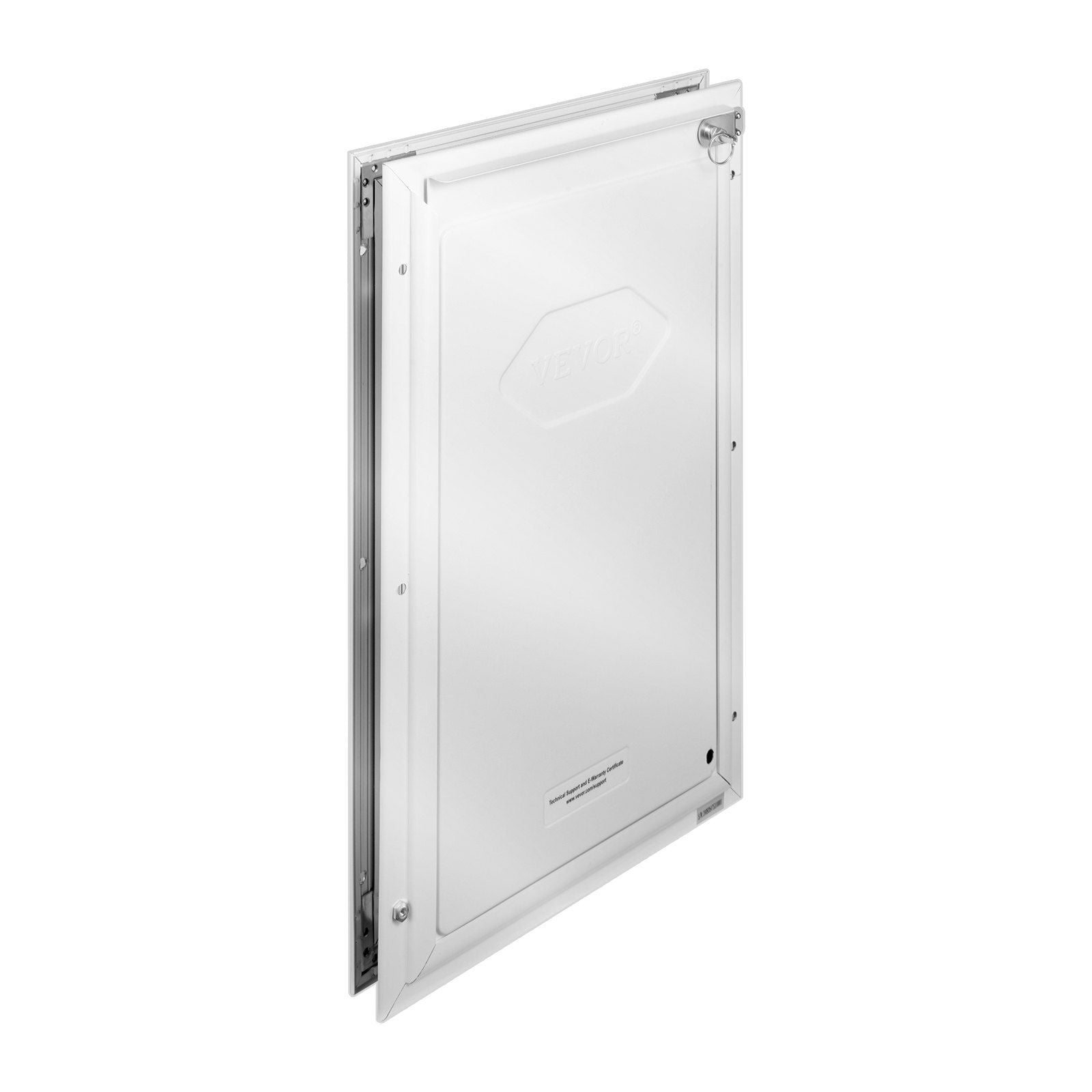 Pet Door, 21 x 30.3 cm Aluminum Frame with Lock and Flap System, Weatherproof Doggy Door, Easy to Install in Interior or Exterior Doors, Pet Door Suitable for Cat Doggie Kitties (White-Small)