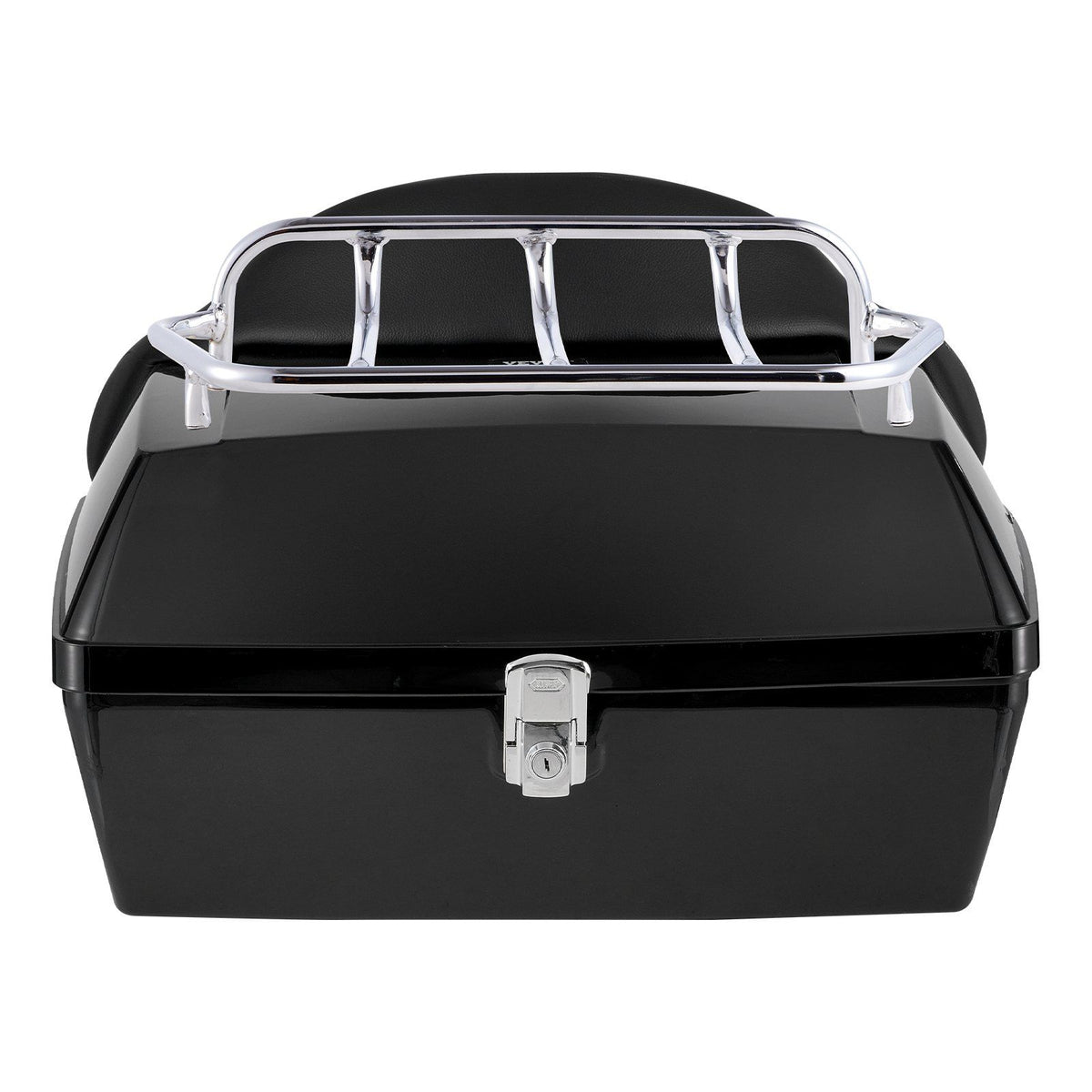 Motorcycle Top Case, Universal Durable PP Material Motorbike Tail Box with Reflective Panel, 48L Waterproof Detachable Motorcycle Top Box with Multi-Hole Base, Fit for 99% of Motorcycle Frames