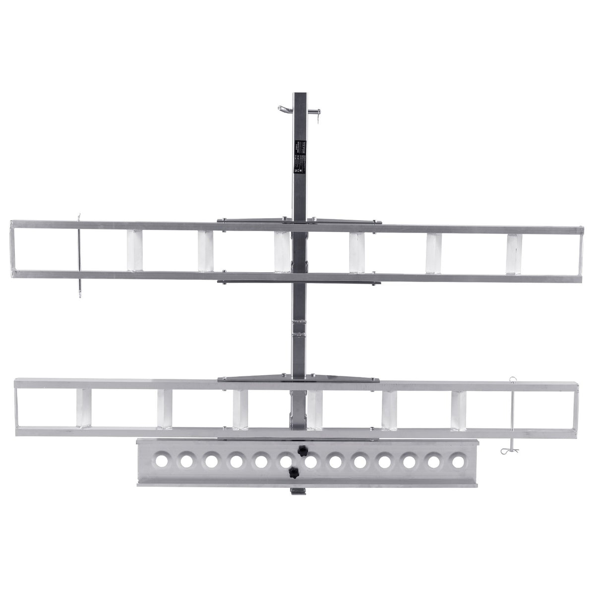 VEVOR Motorcycle Carrier, 2-Bike 272.15KGS Aluminum Motorcycle Carrier Hitch Mount, Loading Ramp, Scooter Dirt Bike Trailer Hauler, Ratchet Straps and Stabilizer, for Car, Truck with 2" Hitch Receiver