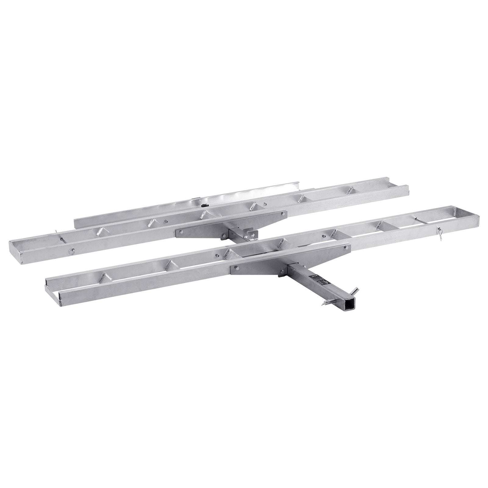 VEVOR Motorcycle Carrier, 2-Bike 272.15KGS Aluminum Motorcycle Carrier Hitch Mount, Loading Ramp, Scooter Dirt Bike Trailer Hauler, Ratchet Straps and Stabilizer, for Car, Truck with 2" Hitch Receiver