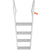 VEVOR Dock Ladder, Removable 4 Steps, 350 lbs Load Capacity, Aluminum Alloy Pontoon Boat Ladder with 4'' Wide Step & Nonslip Mat, Easy to Install for Ship/Lake/Pool/Marine Boarding