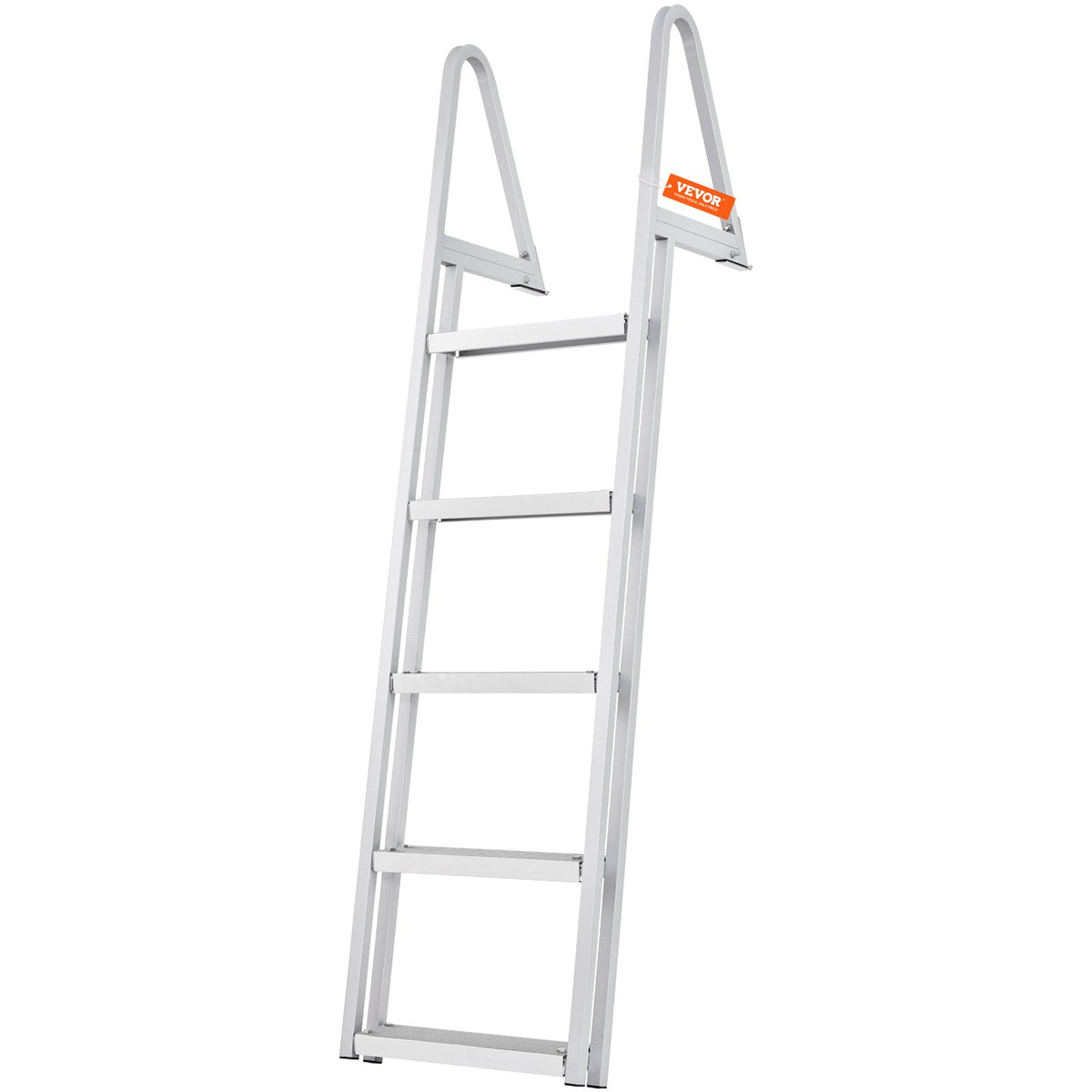 VEVOR Removable Dock Ladder 5 Steps, 159 kg Load Capacity, Pontoon Boat Ladder with 4&#39;&#39; Wide Step &amp; Nonslip Design for Ship/Lake/Pool/Marine Boarding