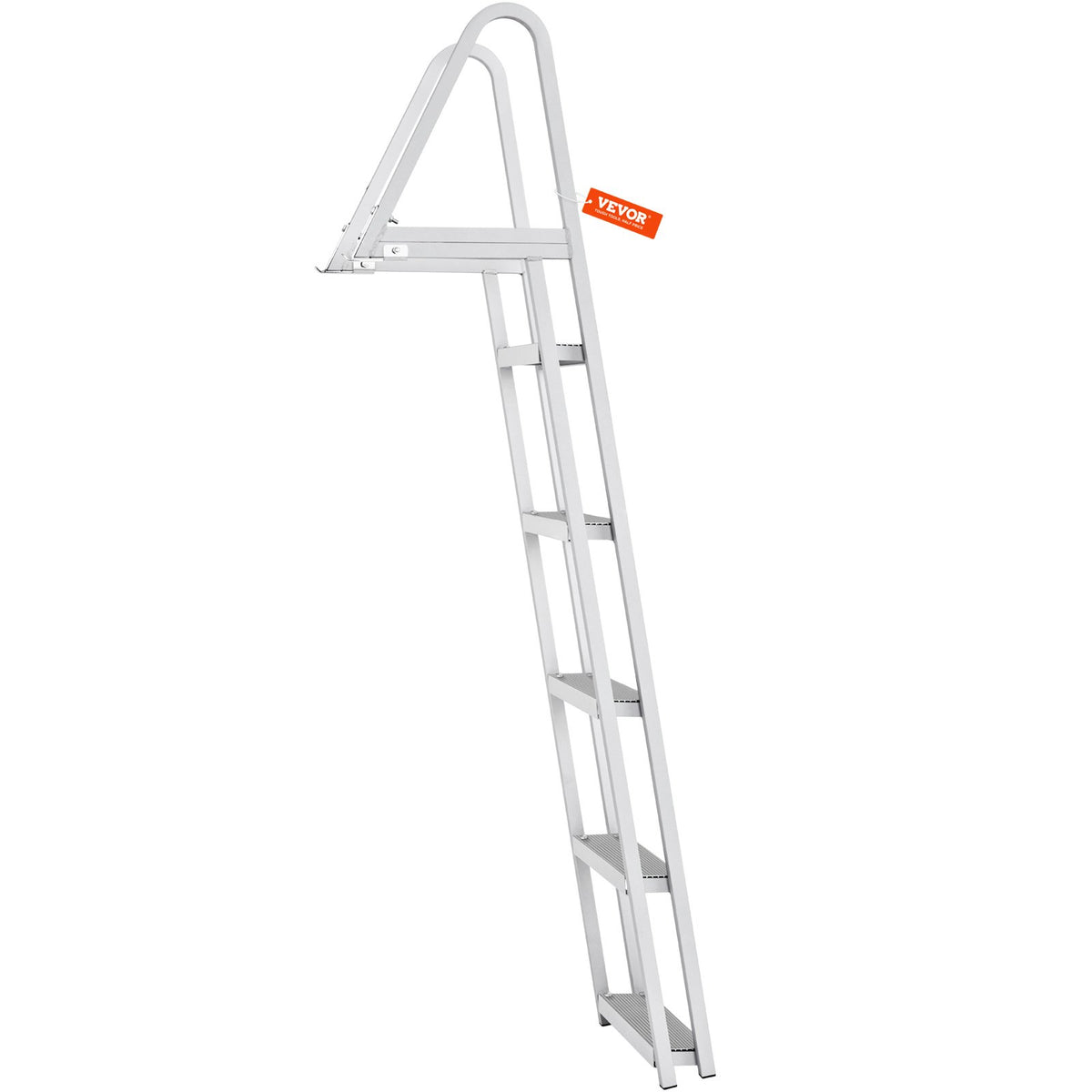 VEVOR Removable Dock Ladder 5 Steps, 159 kg Load Capacity, Pontoon Boat Ladder with 4'' Wide Step & Nonslip Design for Ship/Lake/Pool/Marine Boarding