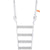 VEVOR Dock Ladder Flip Up 4 Steps, 159 kg Load Capacity, Aluminum Pontoon Boat Ladder with 4" Wide Step & Nonslip Mat,Swimm Step Ladder for Ship/Lake/Pool/Marine Boarding