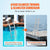 VEVOR Dock Ladder Flip Up 4 Steps, 159 kg Load Capacity, Aluminum Pontoon Boat Ladder with 4" Wide Step & Nonslip Mat,Swimm Step Ladder for Ship/Lake/Pool/Marine Boarding