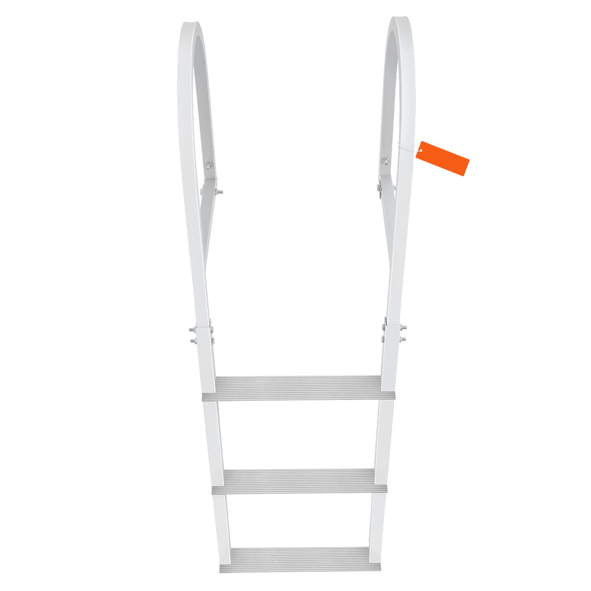 VEVOR Dock Ladder, Removable 3 Steps, 227 kg Load Capacity, Aluminum Alloy Pontoon Boat Ladder with 7.9 cm Wide Step &amp; Nonslip Rubber Mat, Easy to Install for Ship/Lake/Pool/Marine Boarding