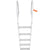 VEVOR Dock Ladder, Removable 5 Steps, 227 kgs Load Capacity, Aluminum Alloy Pontoon Boat Ladder with 3.1'' Wide Step & Nonslip Rubber Mat, Easy to Install for Ship/Lake/Pool/Marine Boarding