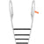 VEVOR Dock Ladder, Flip-Up 4 Steps, 159 kg Load Capacity, Aluminum Alloy Pontoon Boat Ladder with 50.8 mm Wide Step & Nonslip Rubber Mat, Easy to Install for Ship/Lake/Pool/Marine Boarding