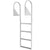 VEVOR Dock Ladder, Flip-Up 4 Steps, 159 kg Load Capacity, Aluminum Alloy Pontoon Boat Ladder with 50.8 mm Wide Step & Nonslip Rubber Mat, Easy to Install for Ship/Lake/Pool/Marine Boarding