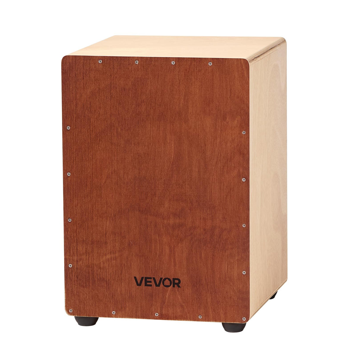VEVOR Cajon Box Drum, with Internal Snare Wires, Lightweight Wooden Percussion Box, Portable Birch Wood Drum Musical Instrument with Silicone Feet, for Beginners and Professionals, 305 x 305 x 430 mm