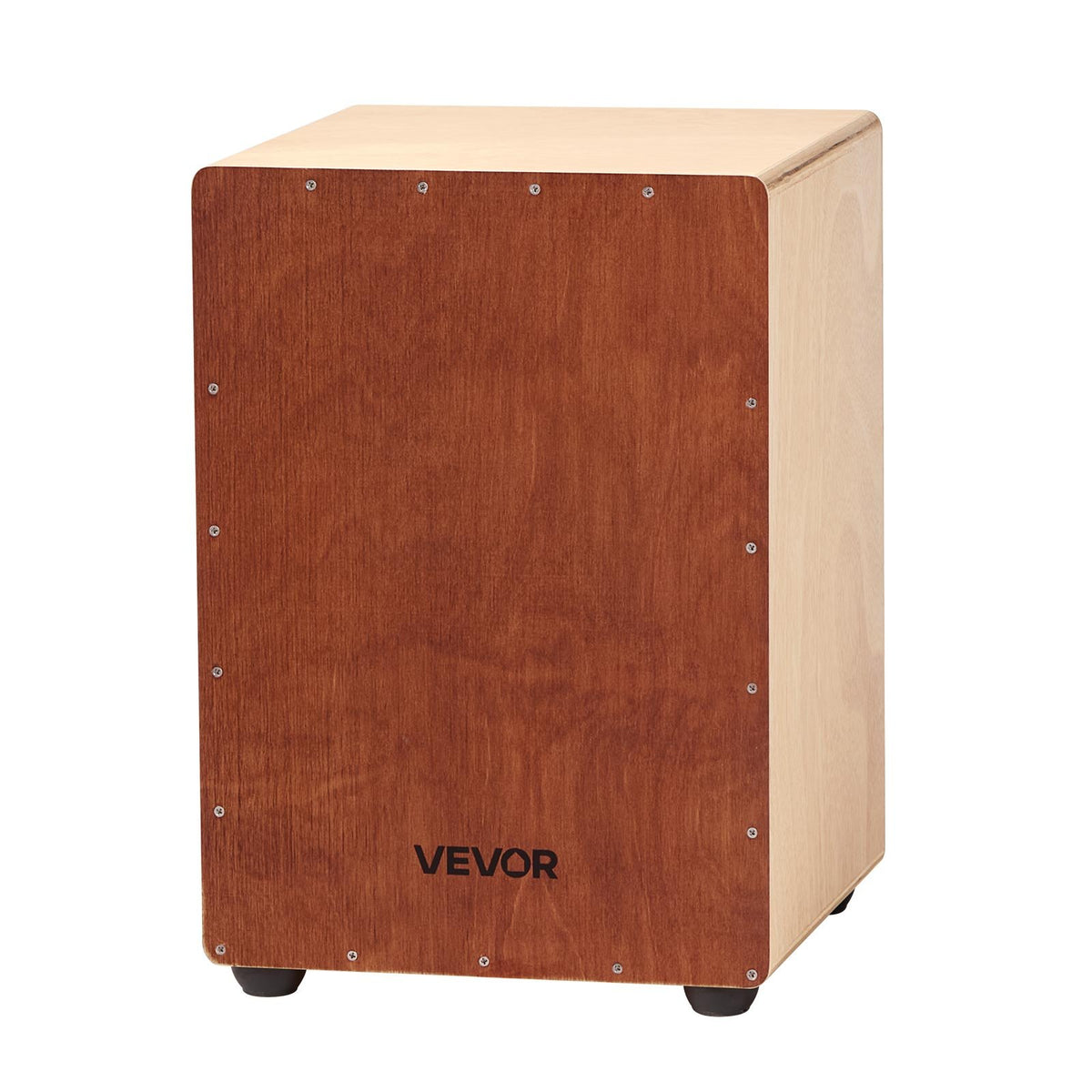 VEVOR Cajon Box Drum, with Internal Snare Wires, Lightweight Wooden Percussion Box, Portable Birch Wood Drum Musical Instrument with Silicone Feet, for Beginners and Professionals, 305 x 305 x 430 mm