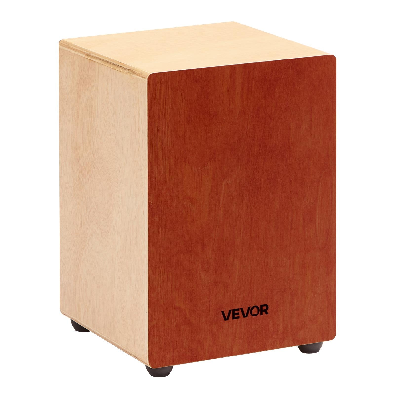 VEVOR Cajon Box Drum, with Internal Guitar Strings, Lightweight Wooden Percussion Box, Portable Birch Wood Drum Musical Instrument with Silicone Feet, for Beginner & Professional, 305 x 305 x 430 mm