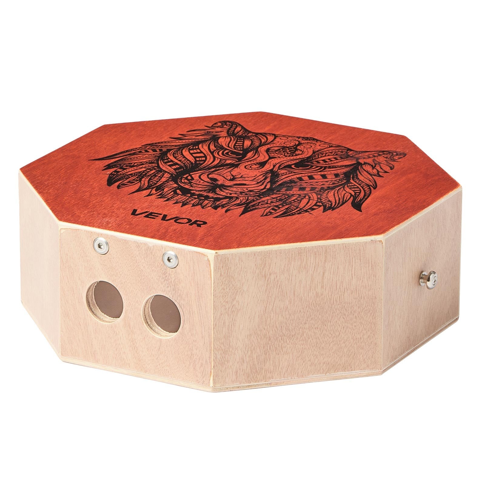 VEVOR Unique Cajon Box Drum, with Internal  Guitar Strings, Portable Wooden Percussion Box, Birch Wood Drum Musical Instrument with Adjustable Strap, for Beginners & Professionals, 295 x 295 x 100 mm