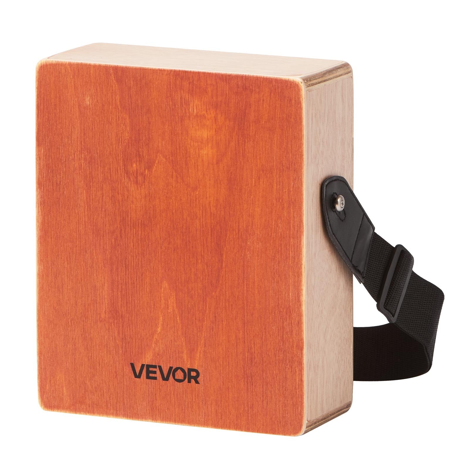 VEVOR Cajon Box Drum, with Internal Guitar Strings, Lightweight Wooden Percussion Box, Portable Birch Wood Drum with Travel Bag, Adjustable Strap, for Beginners and Professionals, 230 x 100 x 280 mm