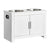 VEVOR Pet Feeding Station w/ 2 Elevated Dog Bowls Dog Food & Toy Storage Cabinet
