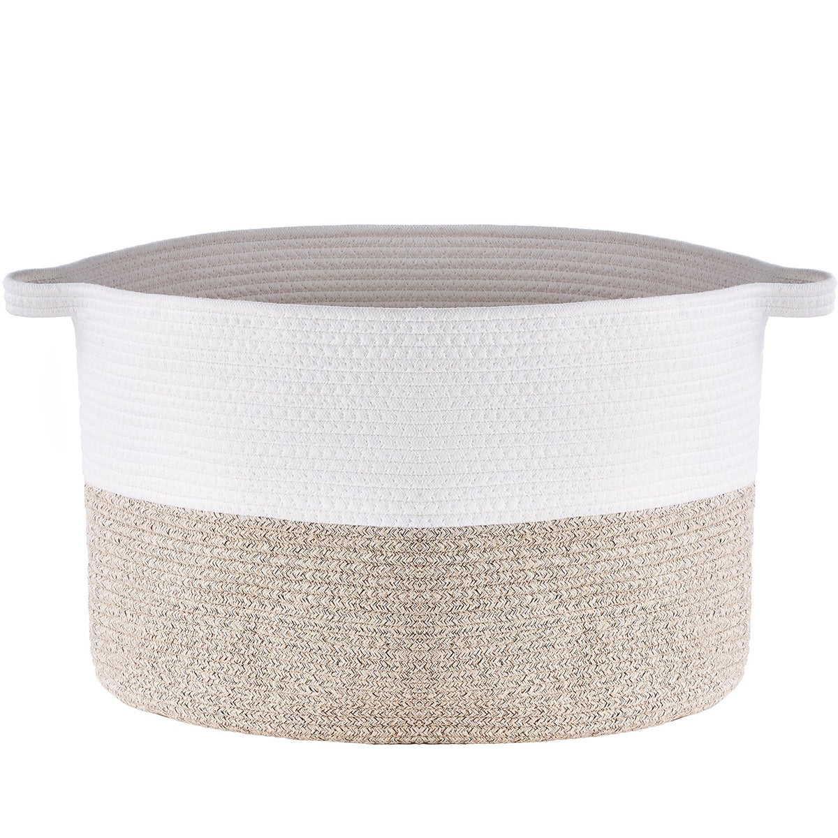 VEVOR Cotton Rope Storage Basket 87L Woven Blanket Basket 20 x 20 x 14 in