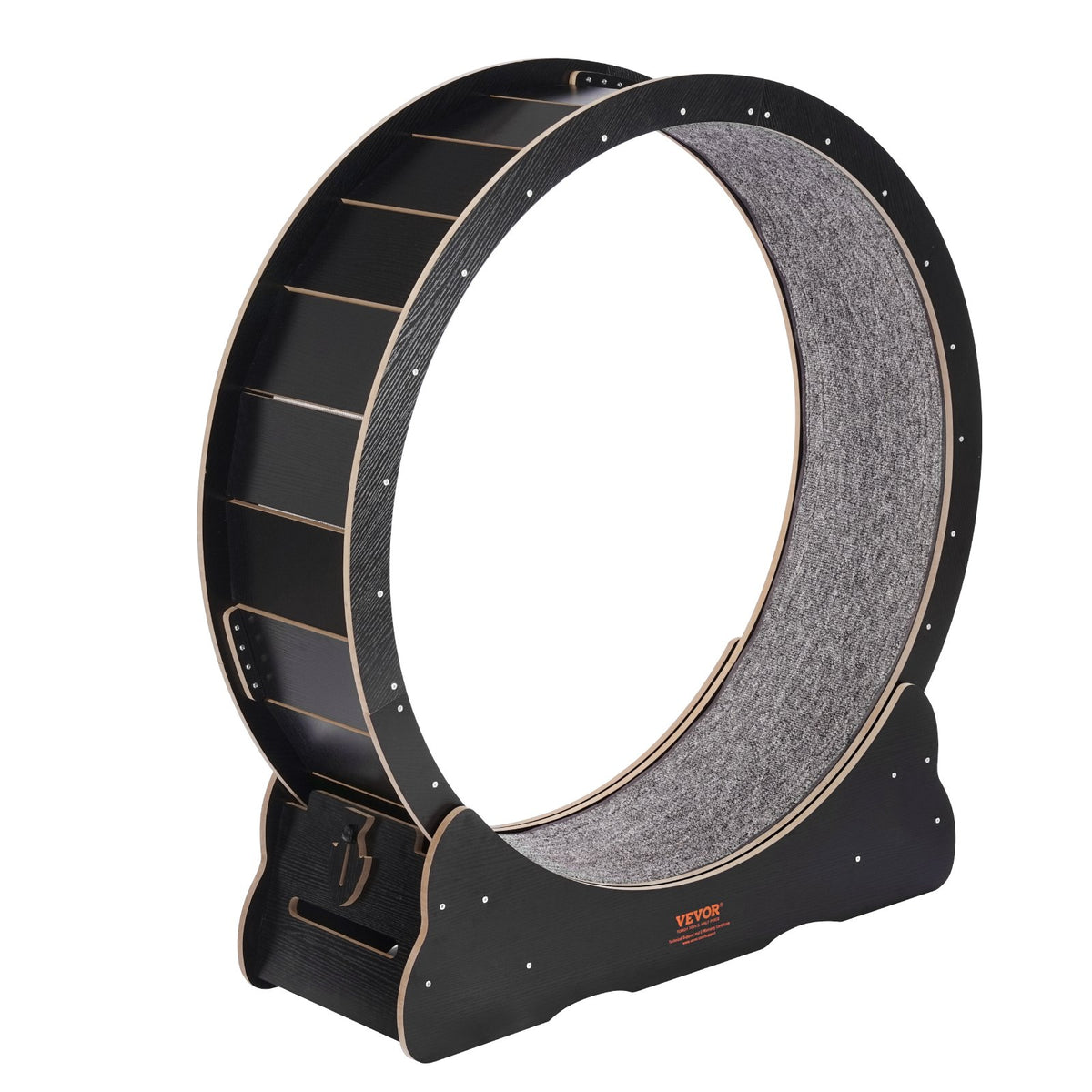 VEVOR Wooden Cat Exercise Wheel, 43.3" Large Cat Treadmill Wheel for Indoor Cats, Cat Running Wheel with Detachable Carpet & Cat Teaser for Running/Walking/Training, Suitable for Most Cats