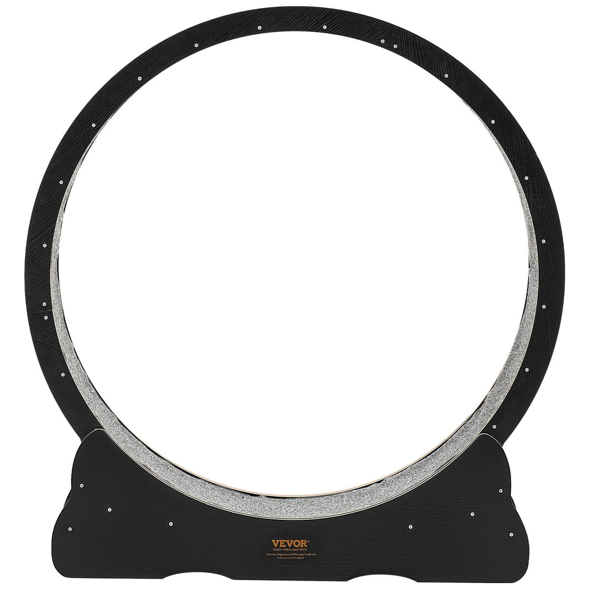 Cat Exercise Wheel, 120 cm Wooden Cat Running Wheel for Indoor Cats up to 12.7 kg, Cats Treadmill with Carpeted Runway & Locking Mechanism, Quiet Kitten Sport Toys for Pets Fitness, Black