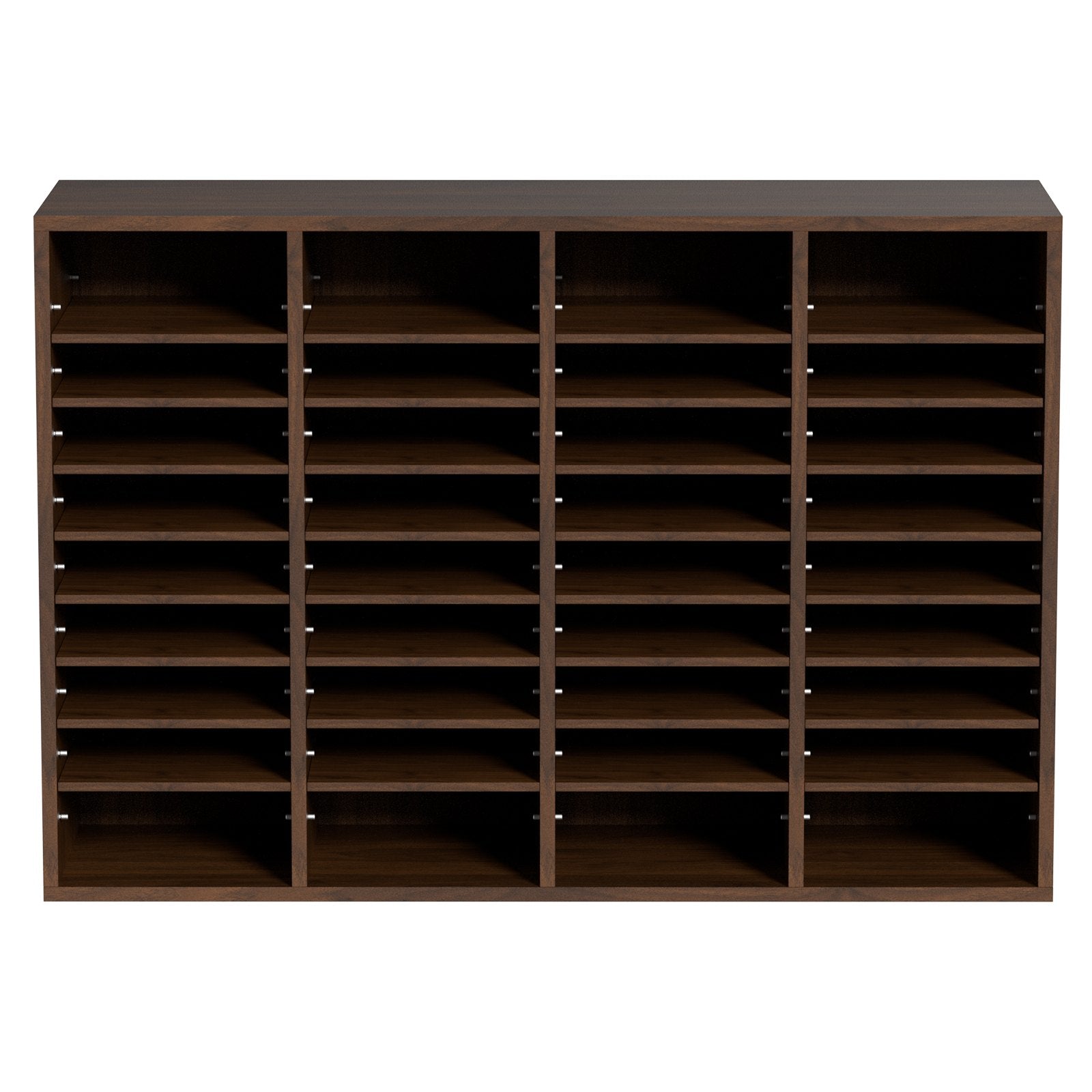 VEVOR Literature Organizers, 36 Compartments Office Mailbox with Adjustable Shelves, Wood Literature Sorter 997x305x680 mm for Office, Home, Classroom, Mailrooms Organization, EPA Certified Brown
