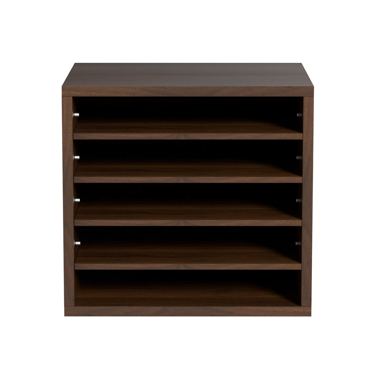 VEVOR Wood Literature Organizer Adjustable File Sorter 5 Compartments Brown