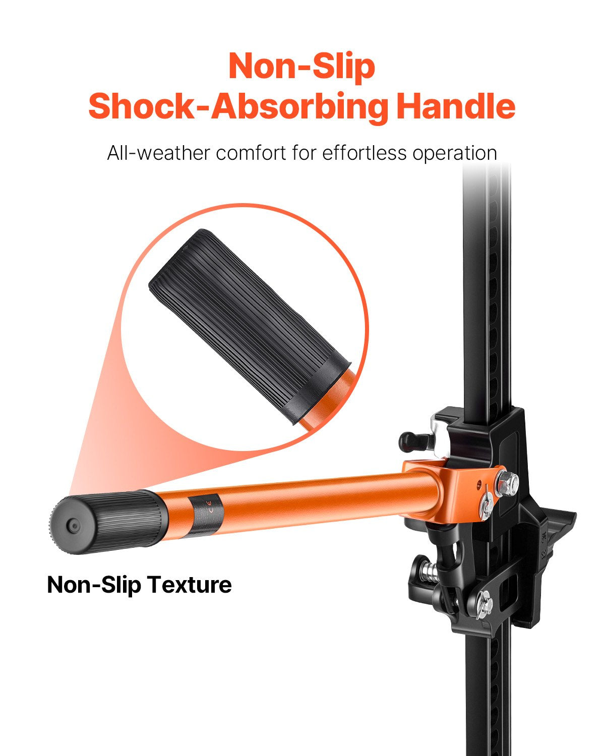 VEVOR Farm Jack, 152.5 cm Utility High Lift Farm Jack, 3.18 Ton Capacity Ratcheting Off Road Utility Jacks, Heavy-Duty Lift Jacks with 130.1-1380 mm Lifting Range for Tractor, Truck, SUV