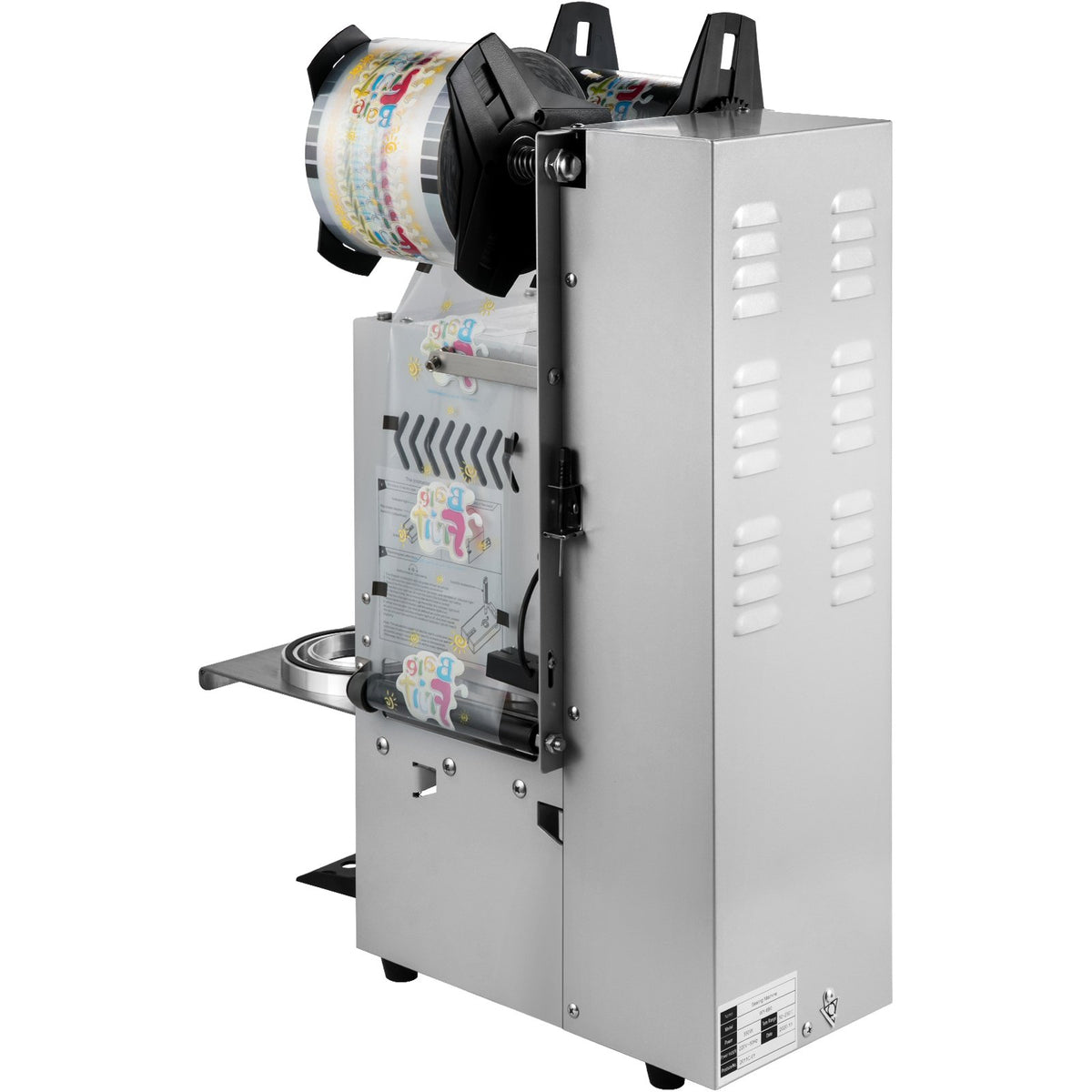 VEVOR Semi-automatic Cup Sealing Machine Cup Sealer Silver 300-500 Cups/Hour