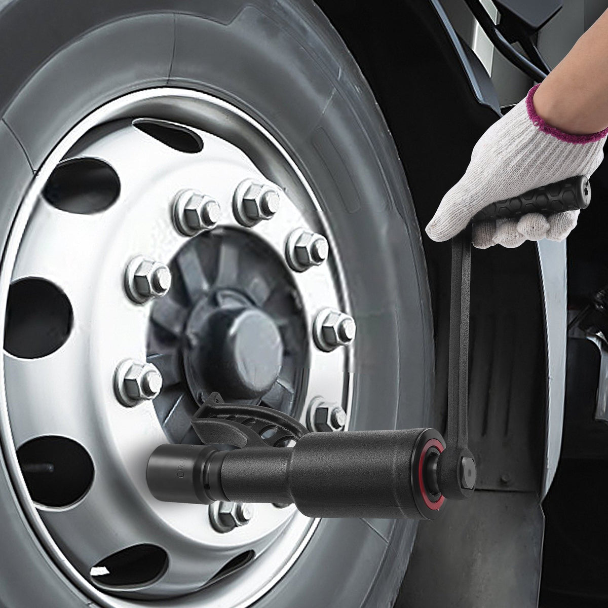 VEVOR Torque Multiplier, Heavy Duty Torque Multiplier Wrench Set, 1 Inch Drive Lug Nut Wrench Torque Multiplier, 1:64 6800N.m Lug Nut Remover, with 8 Sockets and Storage Case for Truck Trailer RV