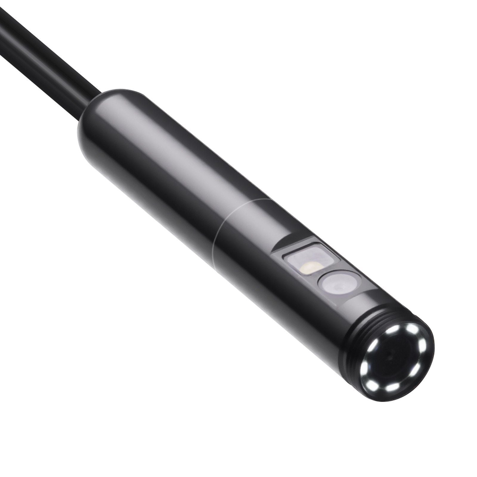 Endoscope Camera with Light, Dual Lens Borescope for Android & IOS, 1920P HD Inspection Camera with 8 + 1 LED Lights, 2X Zoom, 3m Snake Cable, IP67 Waterproof Snake Camera for Auto, Plumbing