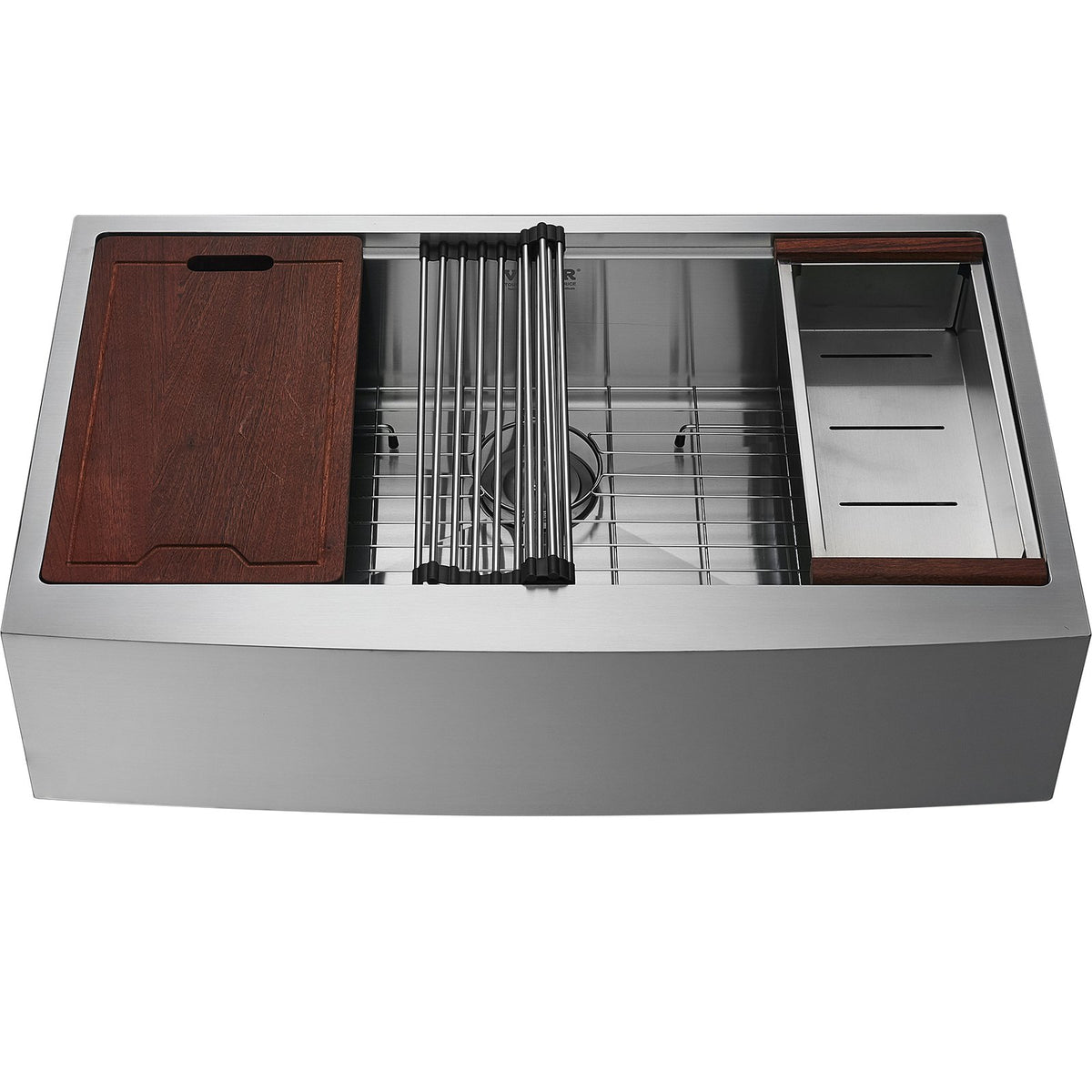 VEVOR Farmhouse Kitchen Sink, 304 Stainless Steel Drop-In Sinks, Top Mount Single Bowl Basin with Ledge &amp; Accessories, Household Dishwasher Sinks for Workstation, Prep Kitchen, and Bar Sink, 30 inch