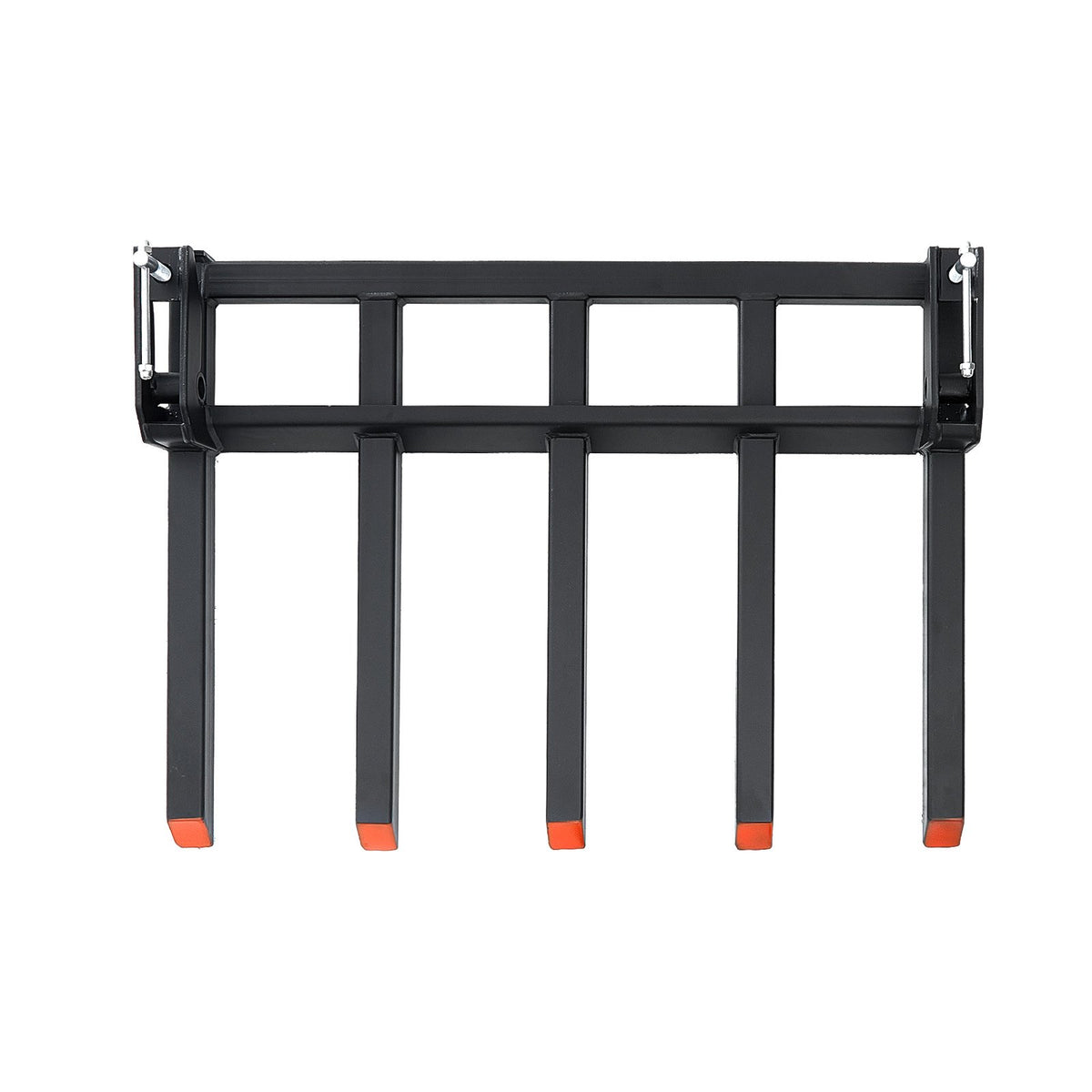 VEVOR Clamp on Debris Forks to 1200 mm Bucket, 1200 kg Capacity Heavy Duty Clamp on Pallet Forks Attachments, Fit for Loader Bucket Skidsteer Tractor to Clean up Fallen Limbs Debris or Yard Wwaste
