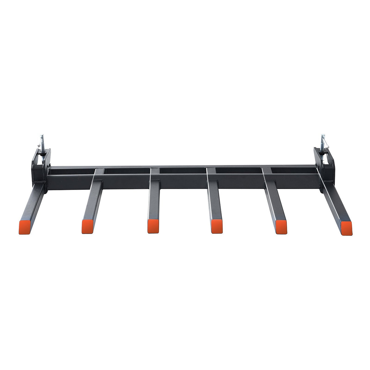 VEVOR Clamp on Debris Forks to 1500 mm Bucket, 2000 kg Capacity Heavy Duty Clamp on Pallet Forks Bucket, Fit for Loader Bucket Skidsteer Tractor to Clean up Fallen Limbs Debris or Yard Wwaste