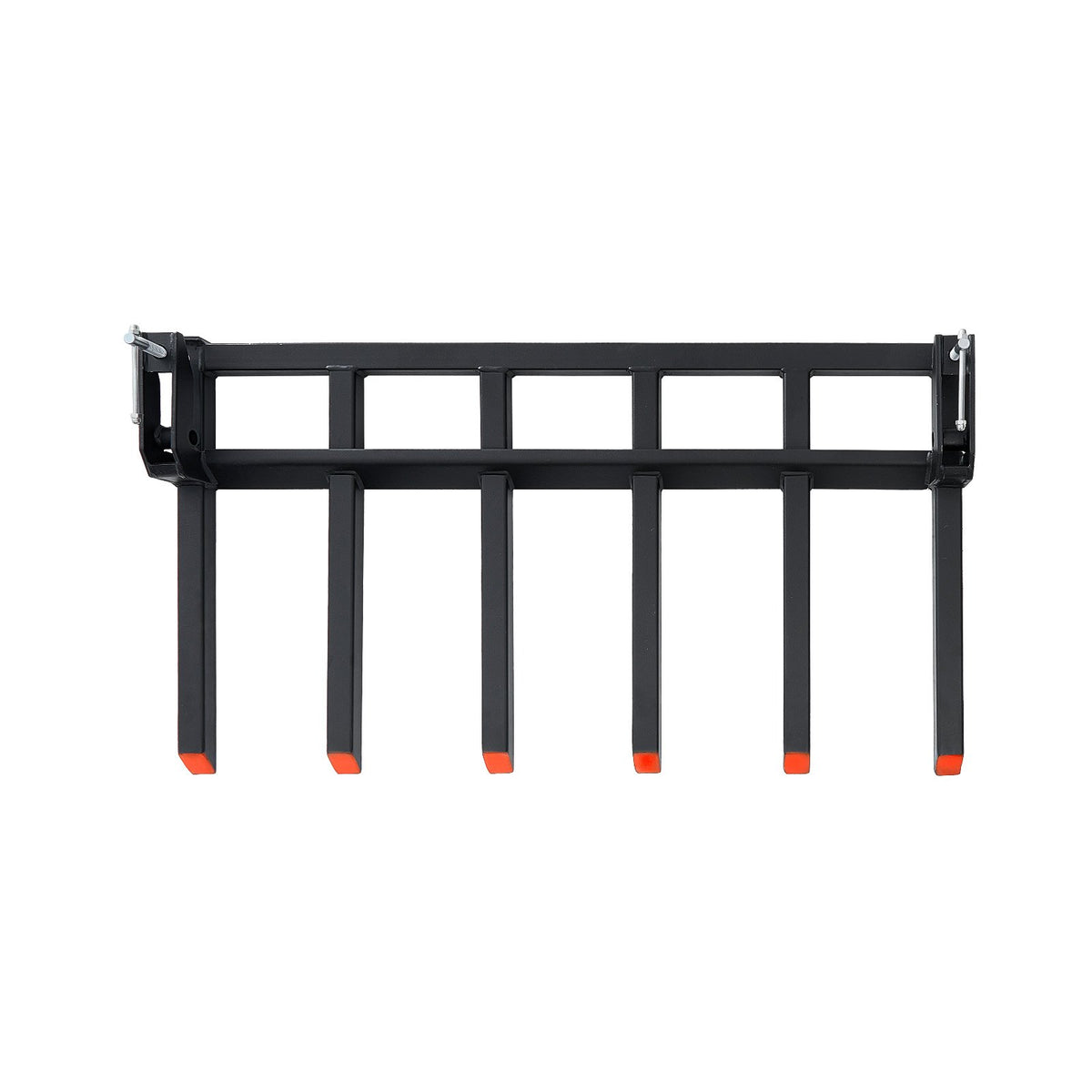 VEVOR Clamp on Debris Forks to 1500 mm Bucket, 2000 kg Capacity Heavy Duty Clamp on Pallet Forks Bucket, Fit for Loader Bucket Skidsteer Tractor to Clean up Fallen Limbs Debris or Yard Wwaste