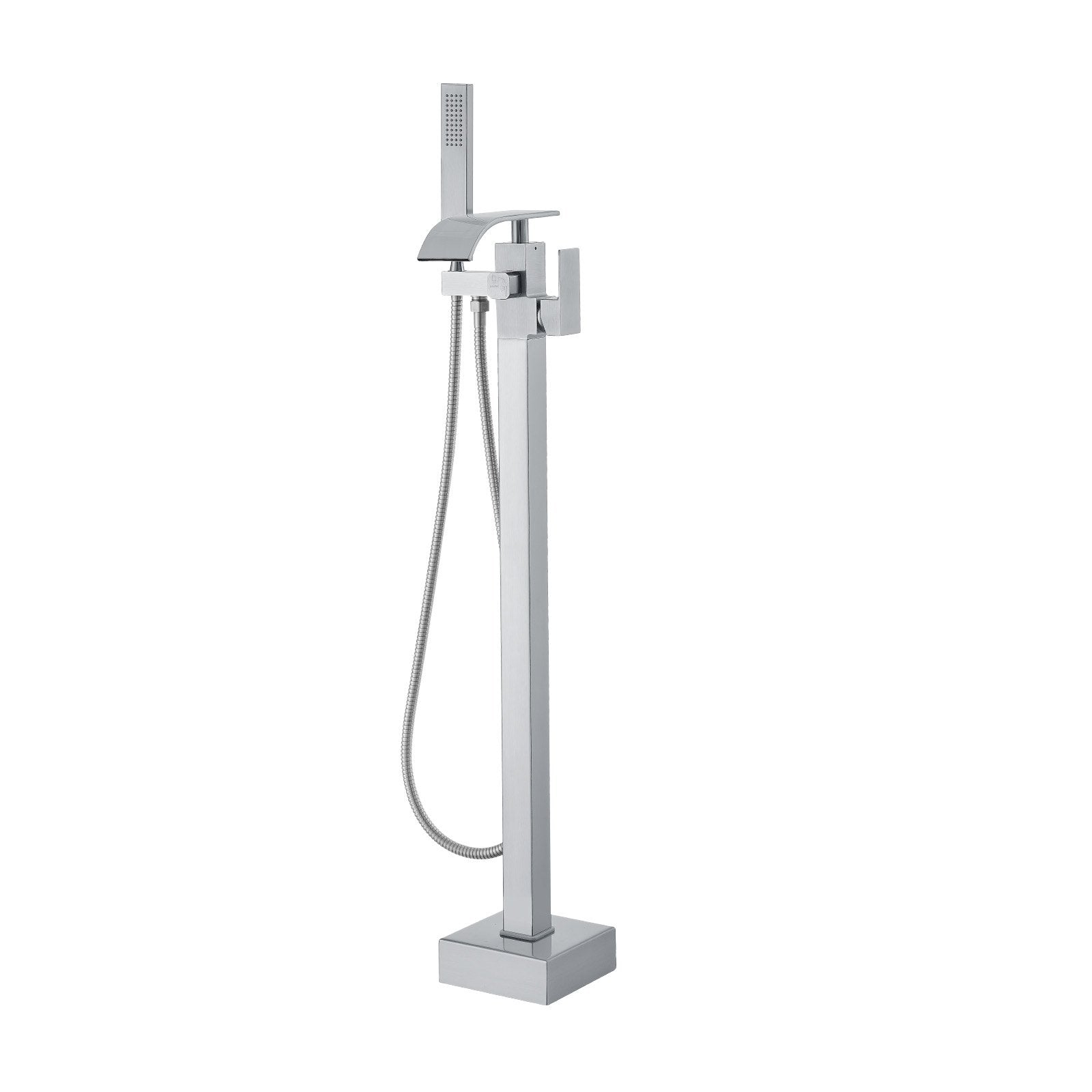VEVOR Freestanding Bathtub Faucet, Floor Mount, Freestanding Tub Filler, Shower Mixer Taps, Two Water Modes, Swivel Spout, for Bathing & Showering Pet Bathing Cleaning Drains Toilet Flushing