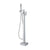 VEVOR Freestanding Bathtub Faucet, Floor Mount, Freestanding Tub Filler, Shower Mixer Taps, Two Water Modes, Swivel Spout, for Bathing & Showering Pet Bathing Cleaning Drains Toilet Flushing