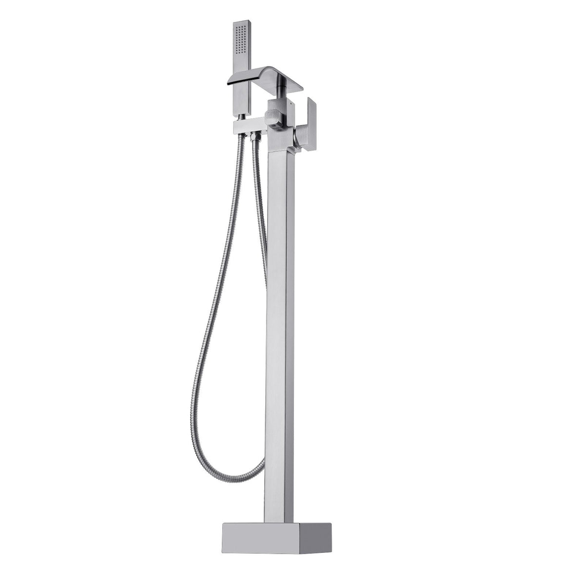 VEVOR Freestanding Bathtub Faucet, Floor Mount, Freestanding Tub Filler, Shower Mixer Taps, Two Water Modes, Swivel Spout, for Bathing & Showering Pet Bathing Cleaning Drains Toilet Flushing