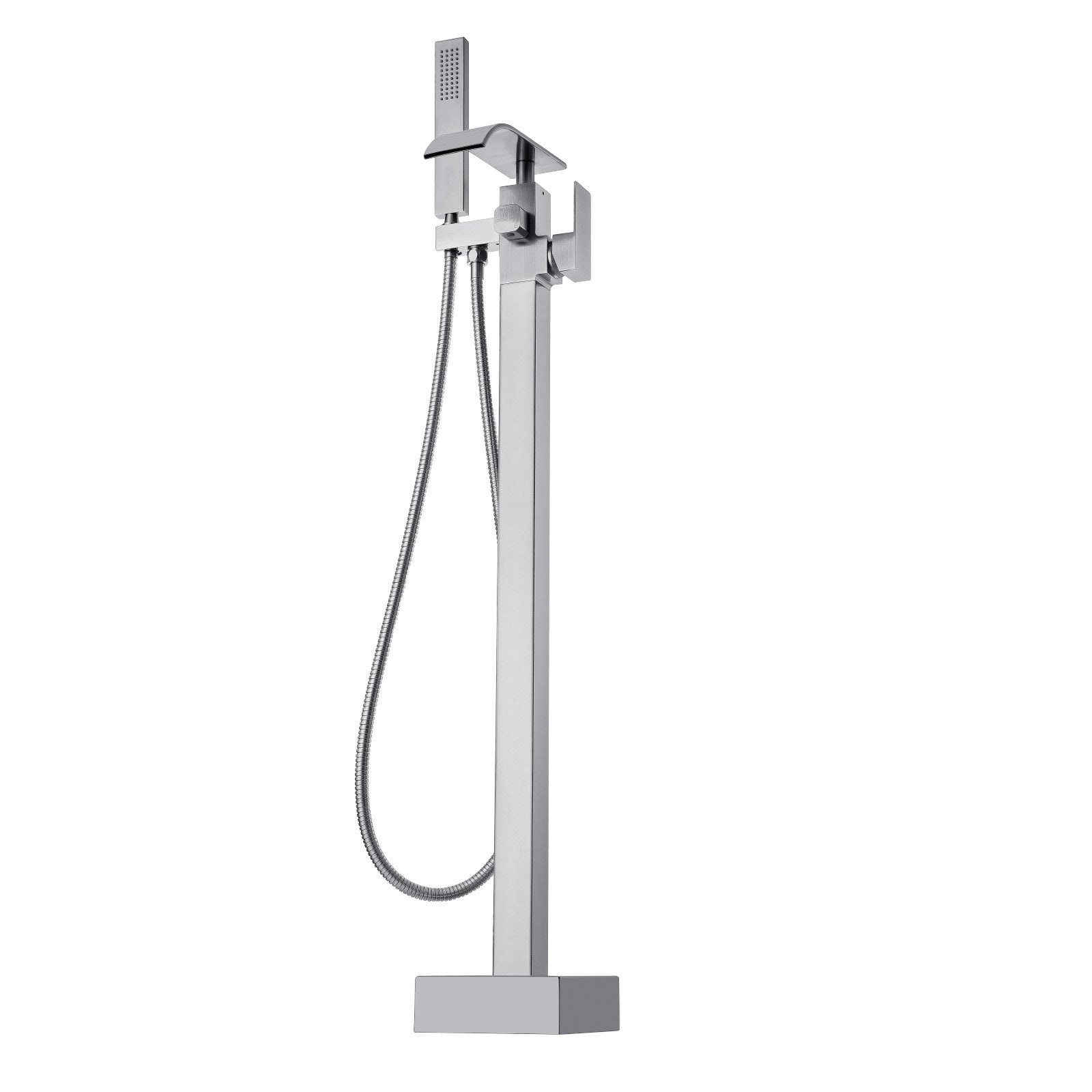 VEVOR Freestanding Bathtub Faucet, Floor Mount, Freestanding Tub Filler, Shower Mixer Taps, Two Water Modes, Swivel Spout, for Bathing & Showering Pet Bathing Cleaning Drains Toilet Flushing