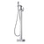 VEVOR Freestanding Bathtub Faucet, Floor Mount, Freestanding Tub Filler, Shower Mixer Taps, Two Water Modes, Swivel Spout, for Bathing & Showering Pet Bathing Cleaning Drains Toilet Flushing