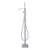 VEVOR Freestanding Bathtub Faucet, Floor Mount, Freestanding Tub Filler, Shower Mixer Taps, Two Water Modes, Swivel Spout, for Bathing & Showering Pet Bathing Cleaning Drains Toilet Flushing