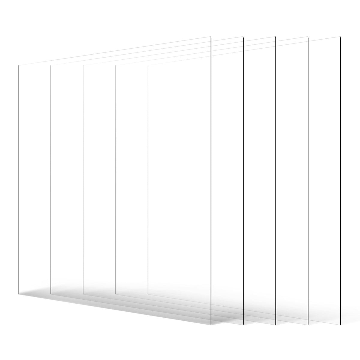 PET/Plexiglass Sheets, 5-Pack Plastic Sheet, 610 x 914 mm 1 mm Thick Transparent Clear Flexible Plastic Panels for Craft, Replacement Picture Frame Glass, DIY Display Project, Easy to Cut