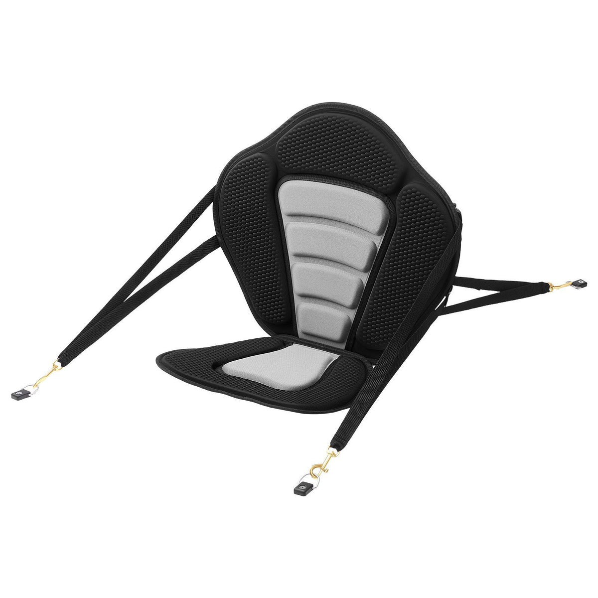 Kayak Seat, 1 Pack 12 mm Thick, Universal Paddle Board Seat with Back Support, Sit-on-Top Soft Padded Cushion with Storage Bag & Adjustable Straps for SUP, Canoe, Fishing Boat, Inflatable Kayak